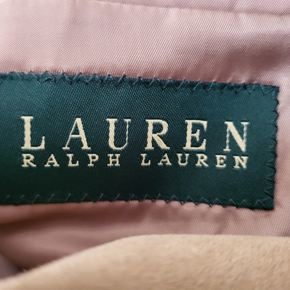 Lauren Ralph Lauren Tan Beige Faux Suede 2 Button Blazer Sport Coat 44R - Picture 6 of 12